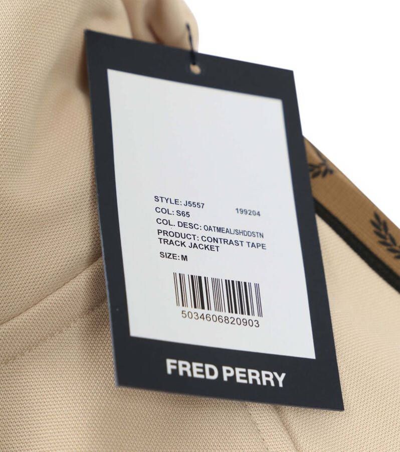 Fred Perry Taped Track Vest Lichtbeige