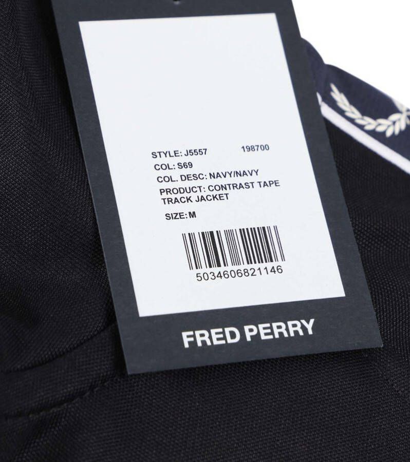 Fred Perry Taped Track Vest Zwart