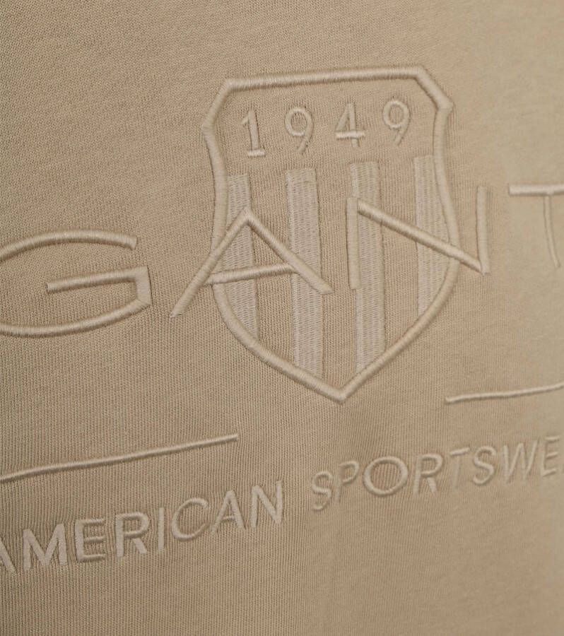Gant Hoodie Tonal Shield Beige