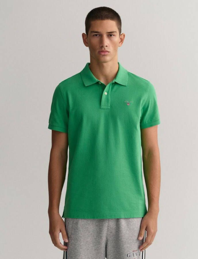 Gant Polo Basic Mid Groen