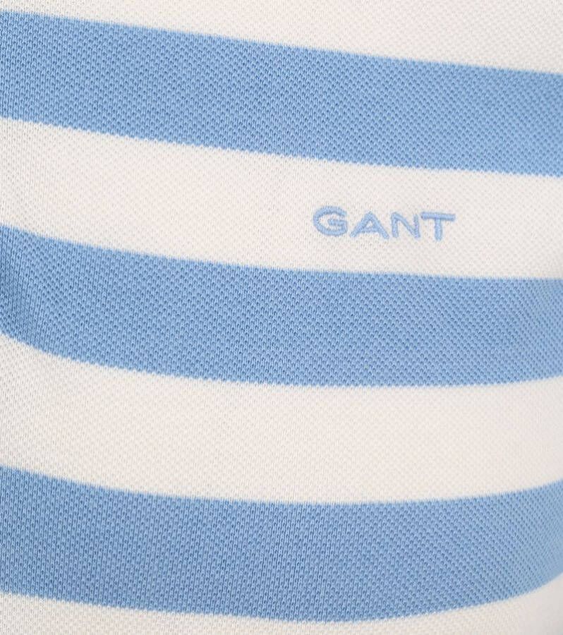 Gant Polo Strepen Lichtblauw