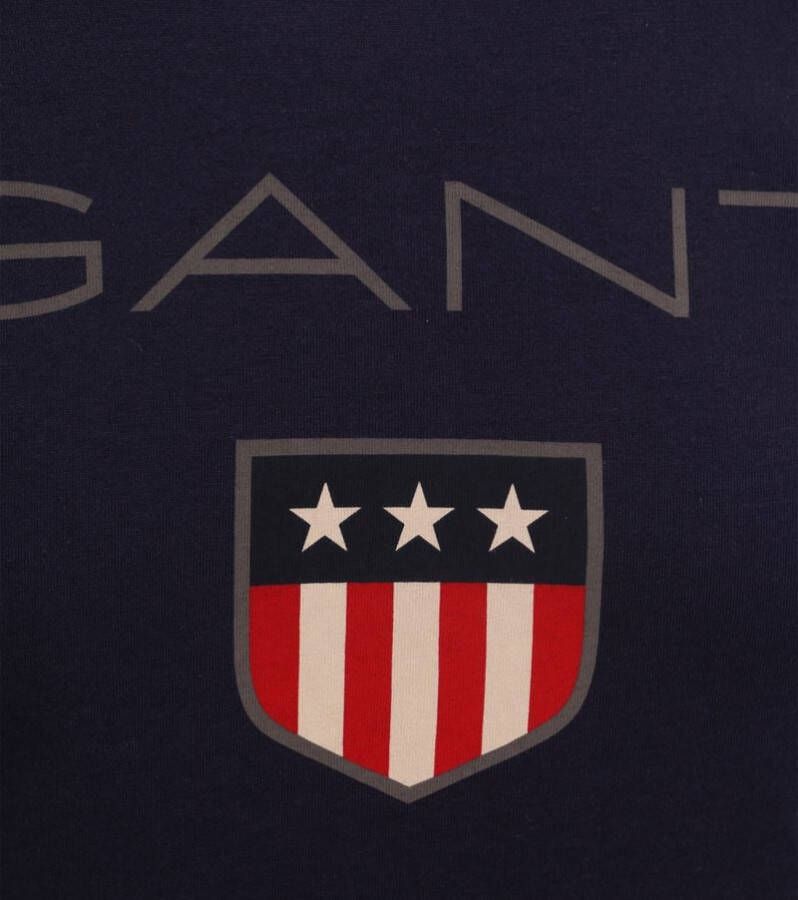 Gant T-shirt Shield Logo Donkerblauw