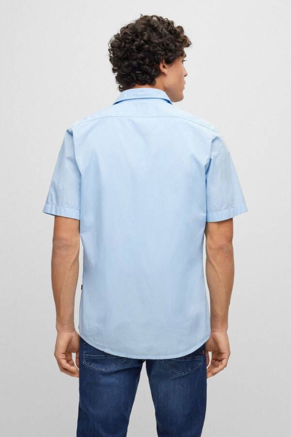 Boss Short Sleeve Relegant Overhemd Lichtblauw