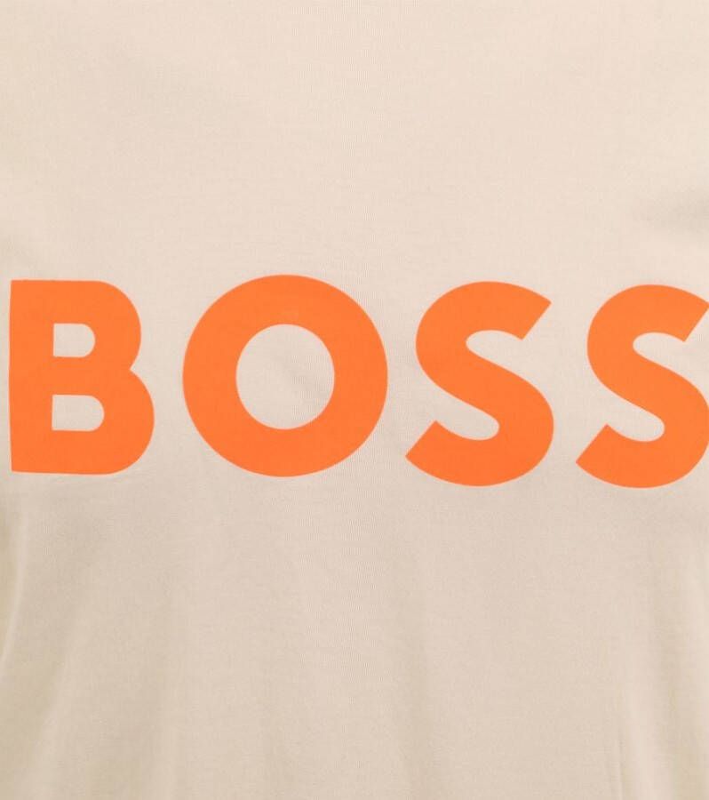 Boss T-shirt Logo Lichtbeige