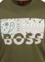 Boss Hugo T-shirt Thinking Logo Groen - Thumbnail 2