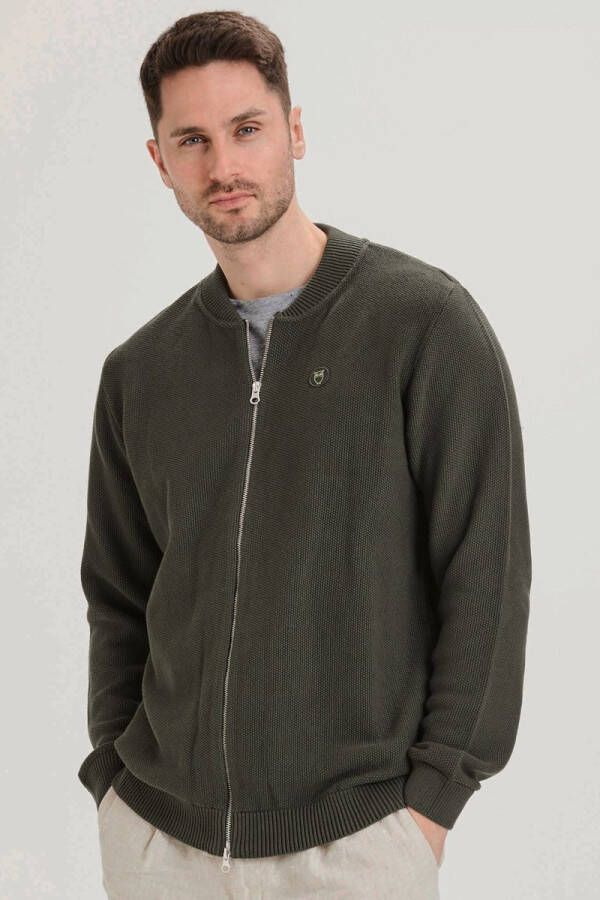 Knowledge Cotton Apparel Sweater Field Vest Donkergroen - Foto 3