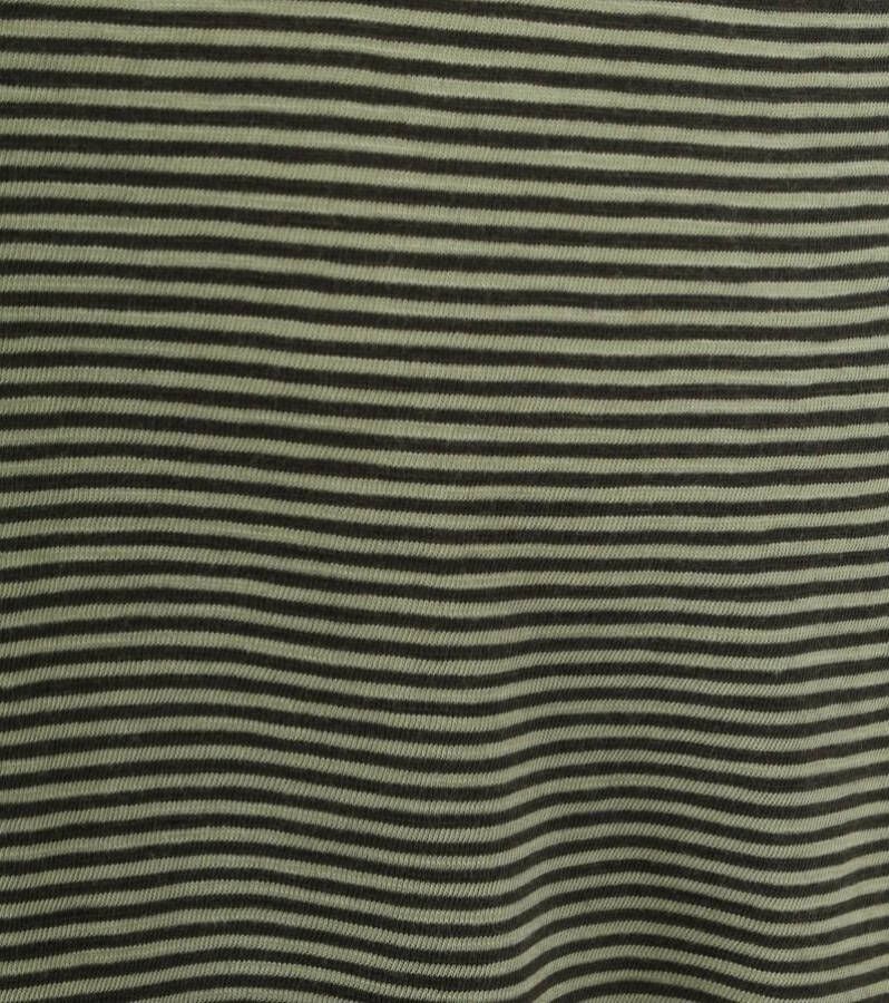 KnowledgeCotton Apparel T-shirt Strepen Groen