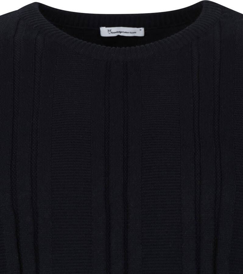 KnowledgeCotton Apparel Trui Donker Blauw