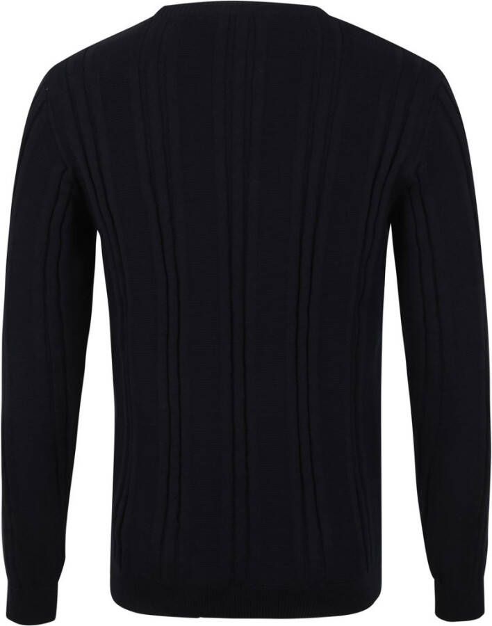 KnowledgeCotton Apparel Trui Donker Blauw