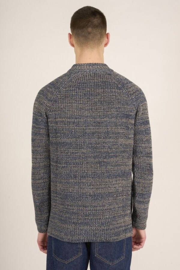 KnowledgeCotton Apparel Trui Yarn Blauw