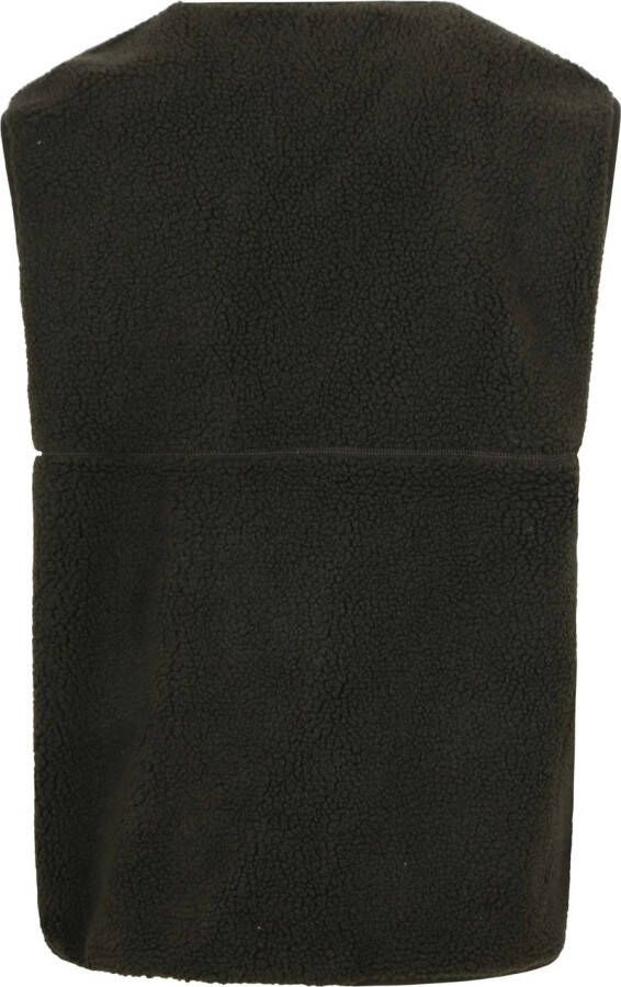 KnowledgeCotton Apparel Vest Teddy Fleece Donkergroen