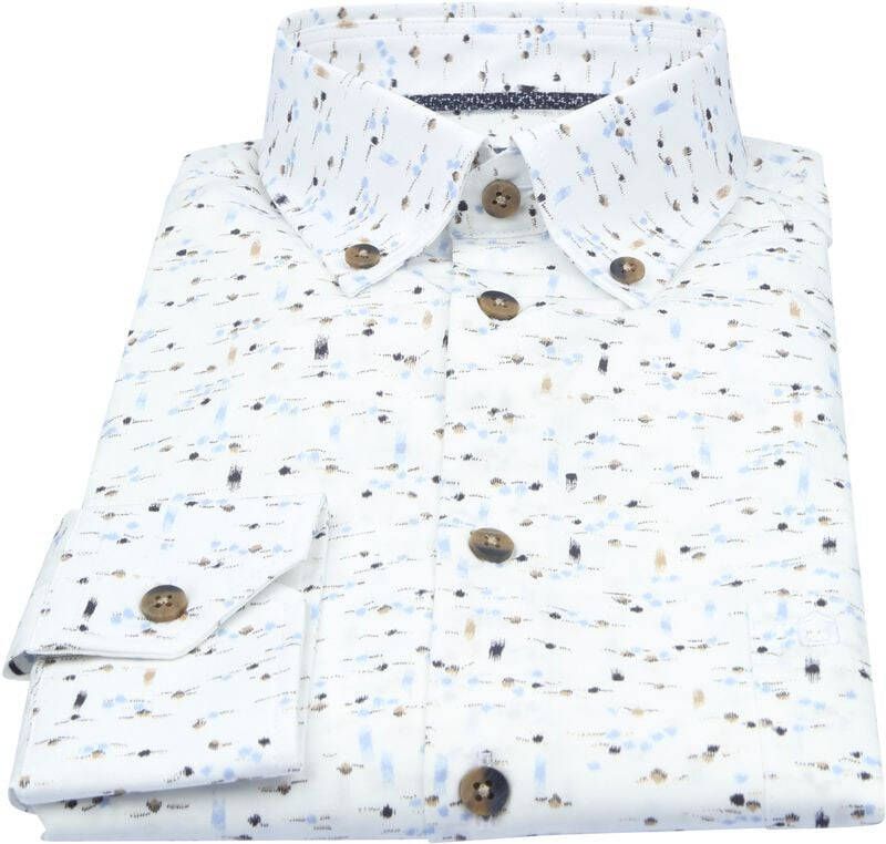 Ledub Overhemd Wit Print