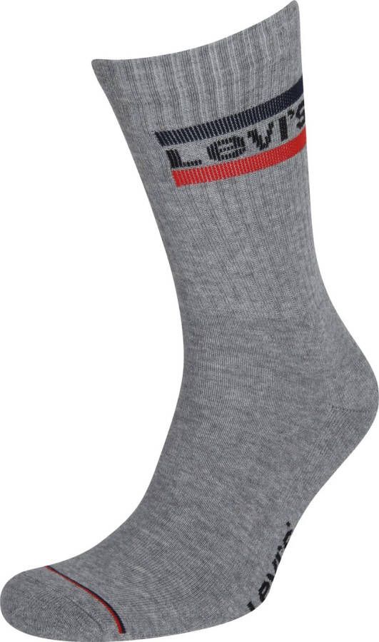 Levi's 2-Pack Sportswear Sokken Grijs Wit