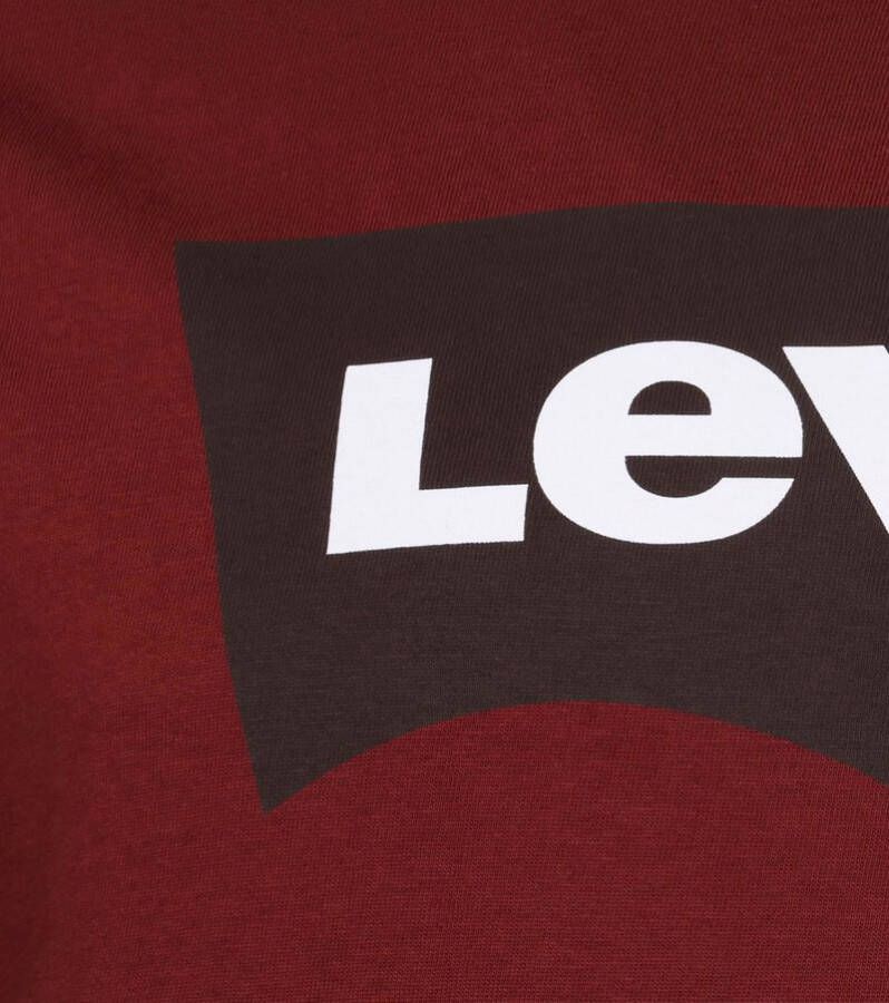 Levi's T-Shirt Graphic Logo Bordeaux Rood