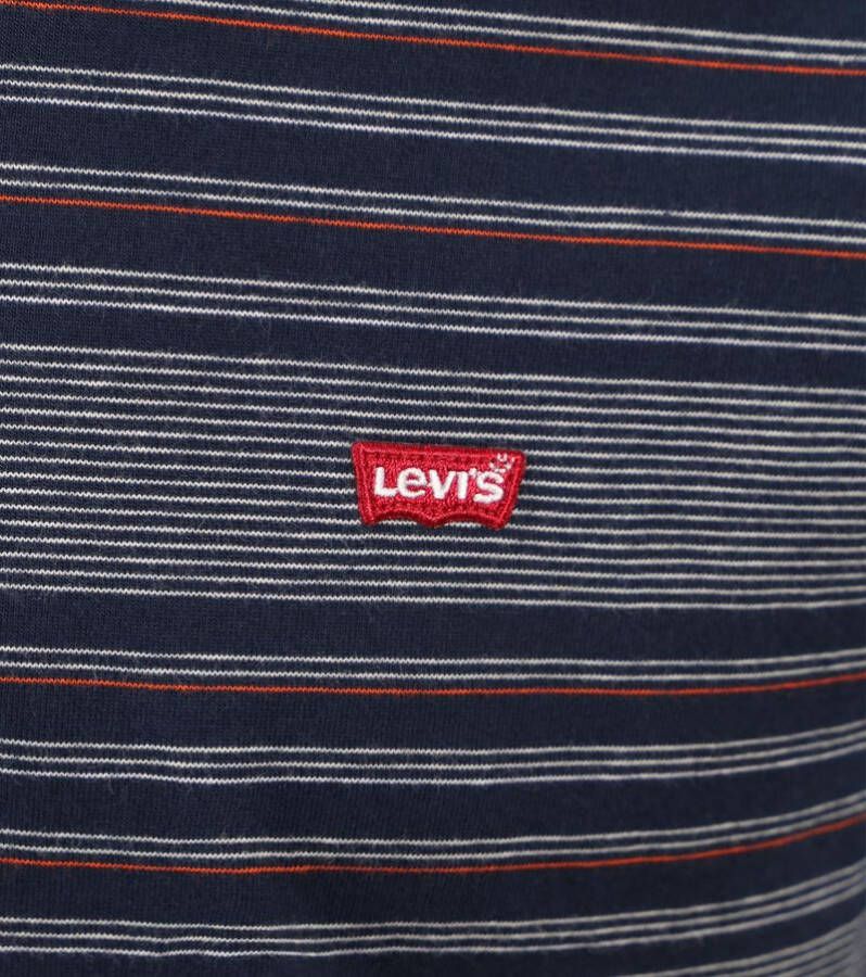 Levi's T-Shirt Streep Donkerblauw Big and Tall
