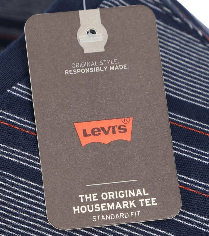 Levi's T-Shirt Streep Donkerblauw Big and Tall