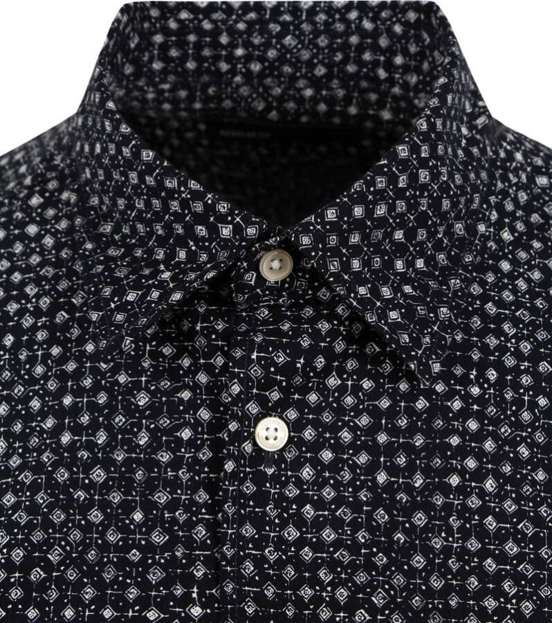Marc O'Polo Overhemd Short Sleeves Print Navy