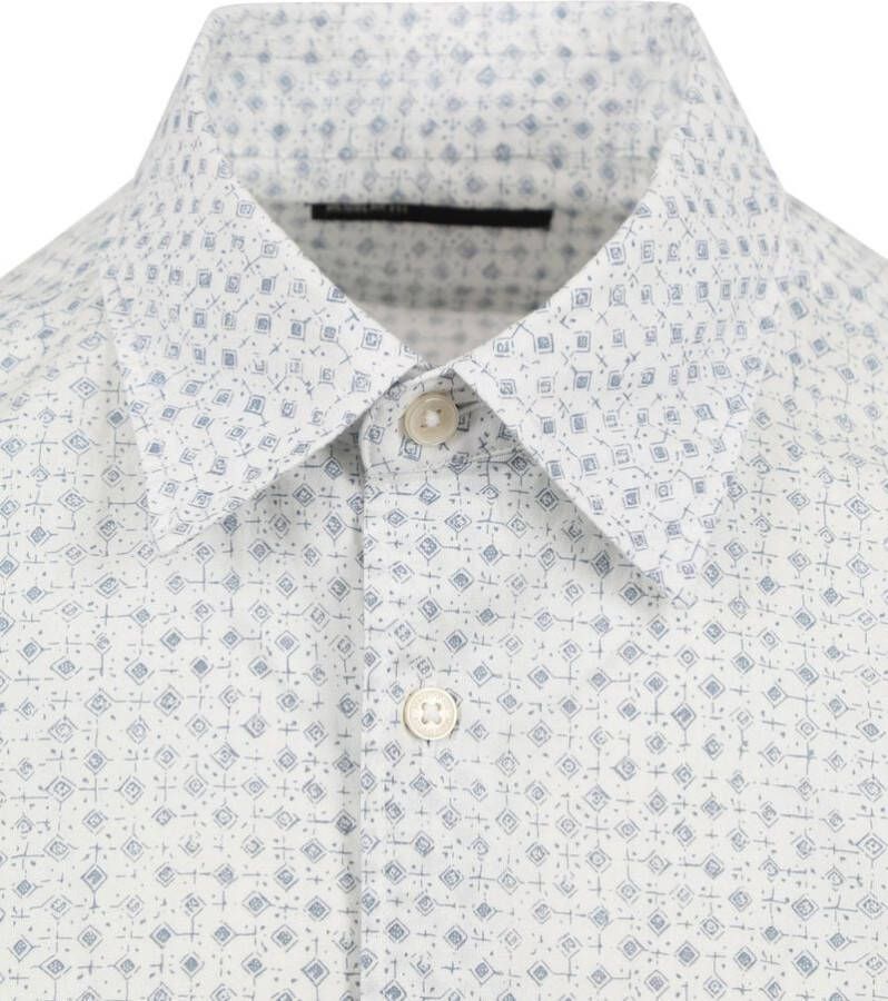 Marc O'Polo Overhemd Short Sleeves Print Wit