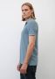 Marc O'Polo Short sleeve polo shirt in piqué fabric Blauw Heren - Thumbnail 9
