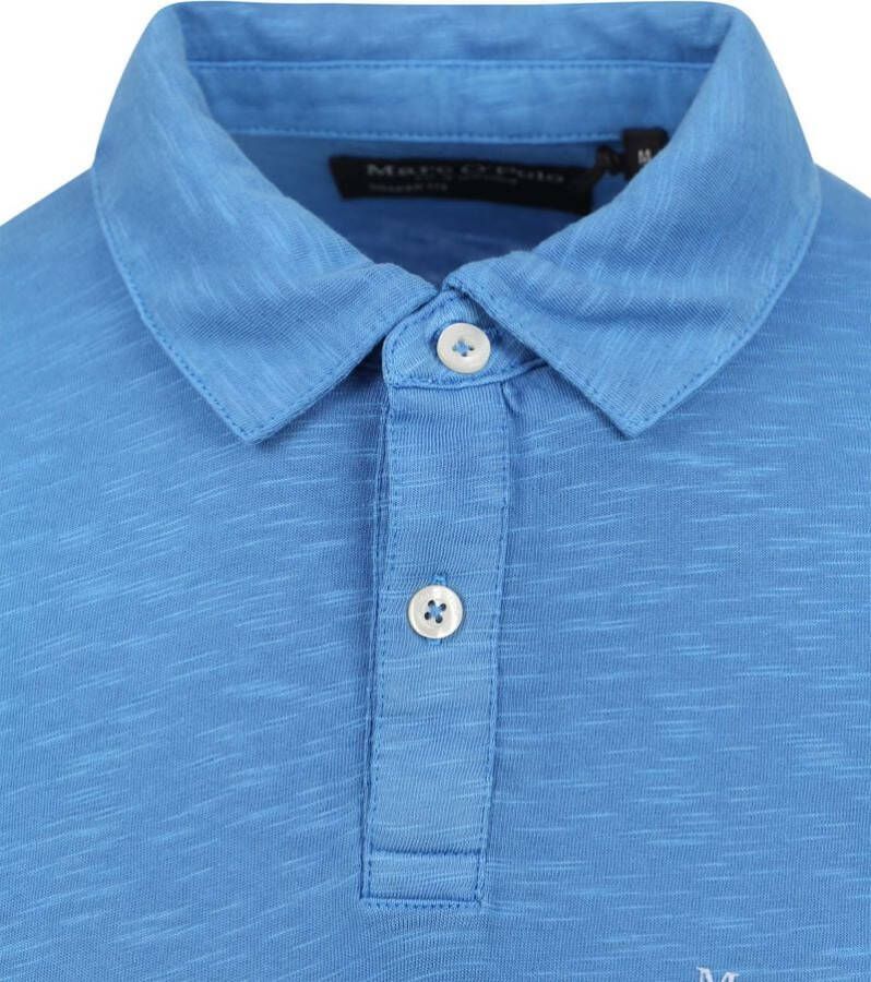 Marc O'Polo Poloshirt Melange Azuurblauw