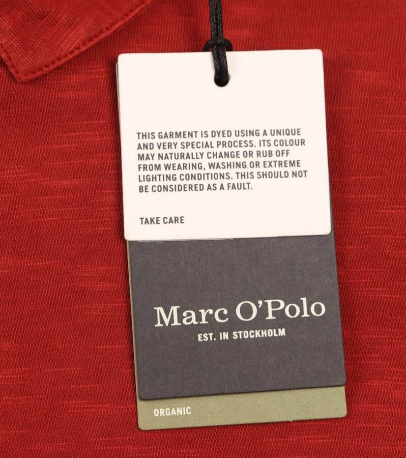 Marc O'Polo Poloshirt Melange Rood