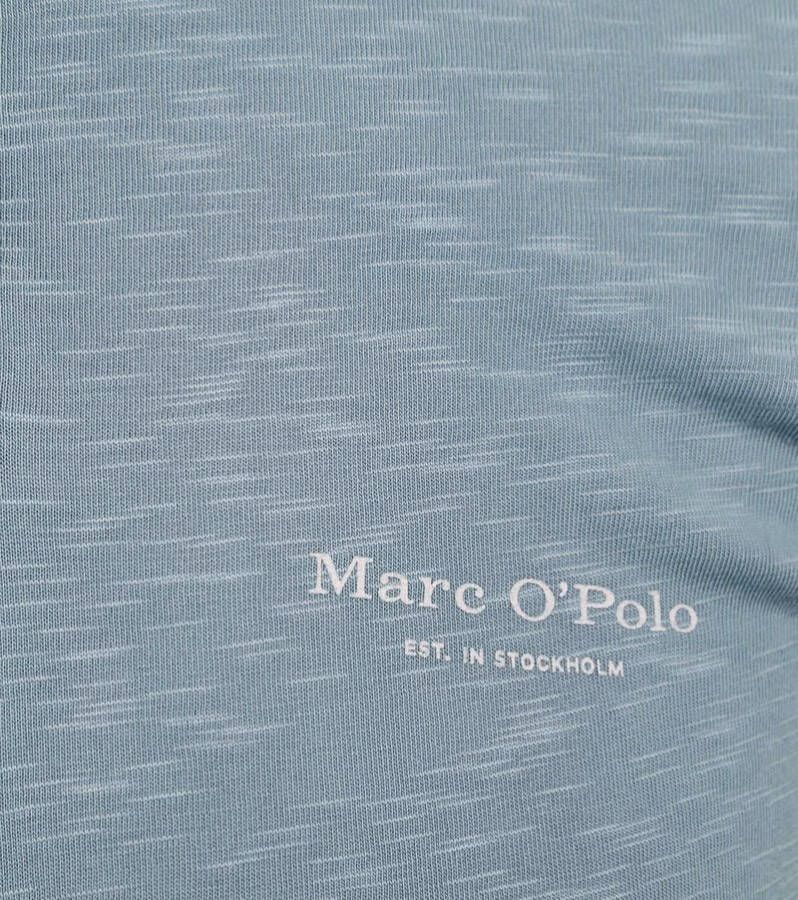 Marc O'Polo Poloshirt Melange Stormy Blauw