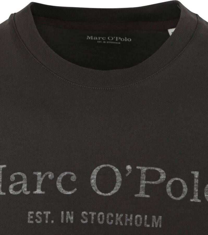 Marc O'Polo T-Shirt Logo Antraciet