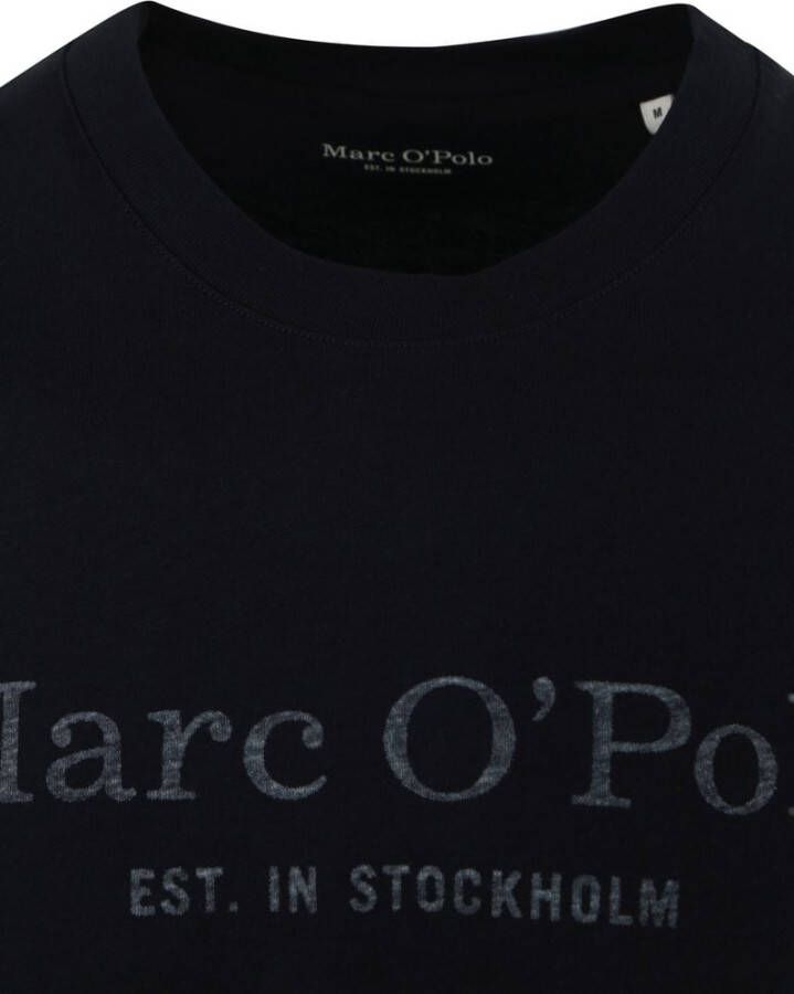Marc O'Polo T-Shirt Logo Donkerblauw