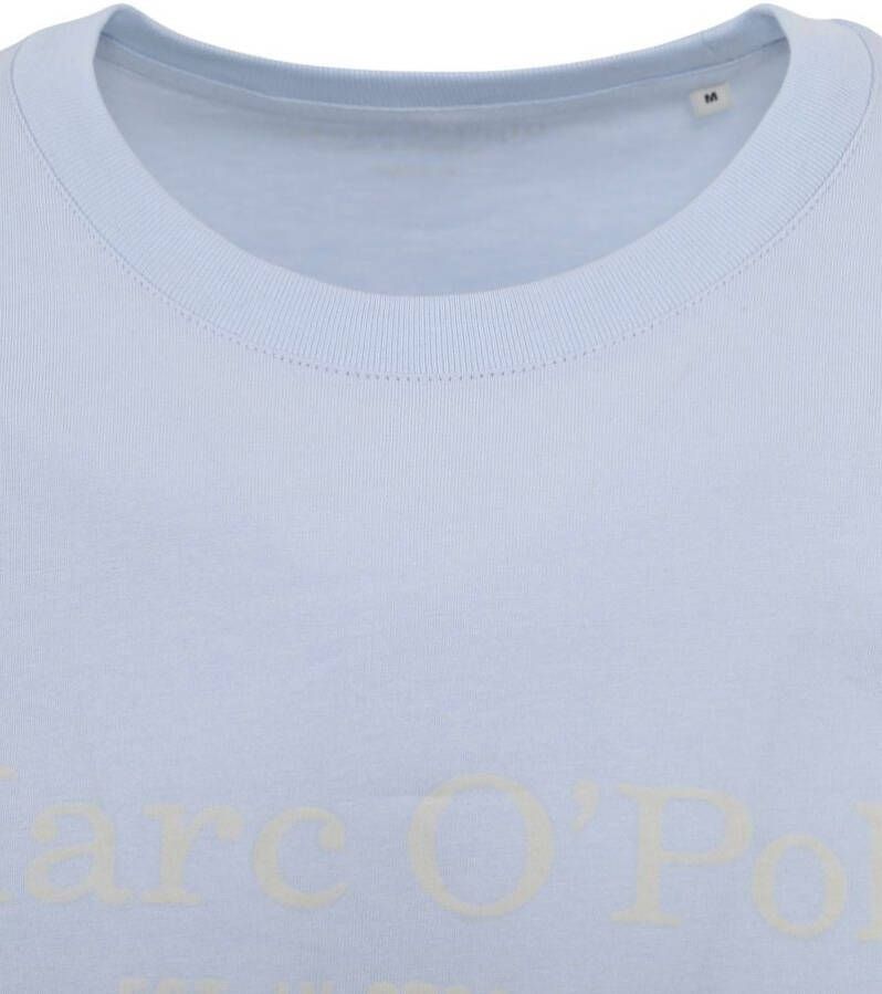 Marc O'Polo T-Shirt Logo Lichtblauw