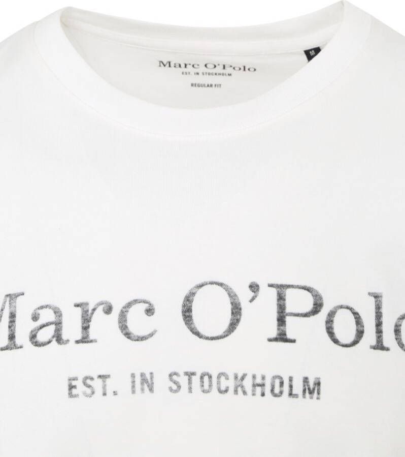Marc O'Polo T-Shirt Logo Wit
