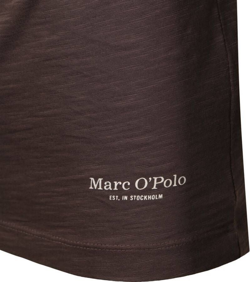 Marc O'Polo T-Shirt Slub Bruin