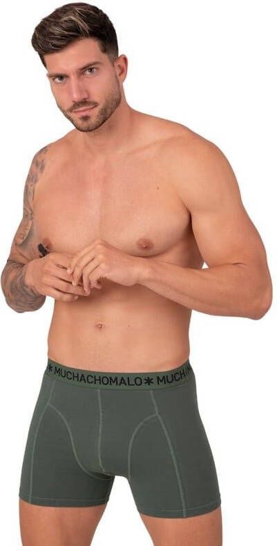 Muchachomalo Boxershorts 3-Pack Solid Groen 582
