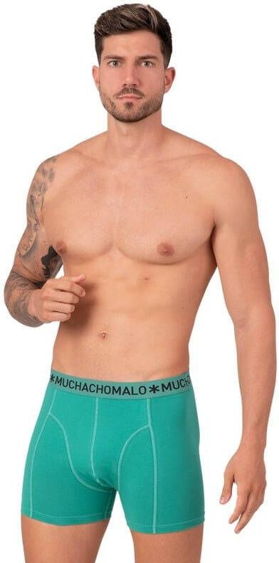 Muchachomalo Boxershorts 3-Pack Solid Groen Blauw 580