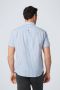 No Excess Short Sleeve Overhemd Linnen Blauw Gestreept - Thumbnail 2