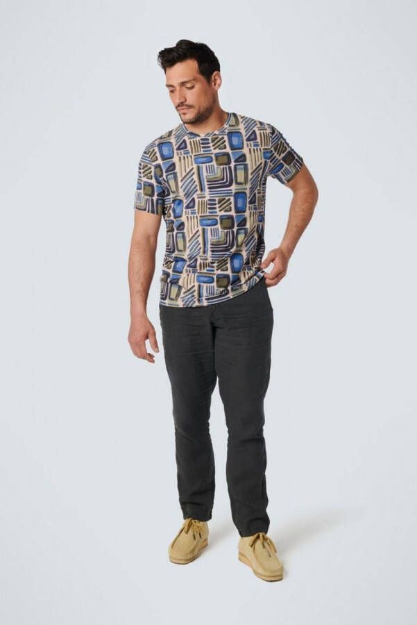 No Excess T-Shirt Print Blauw
