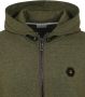 No Excess Sweater full zipper hooded sage green Groen Heren - Thumbnail 3