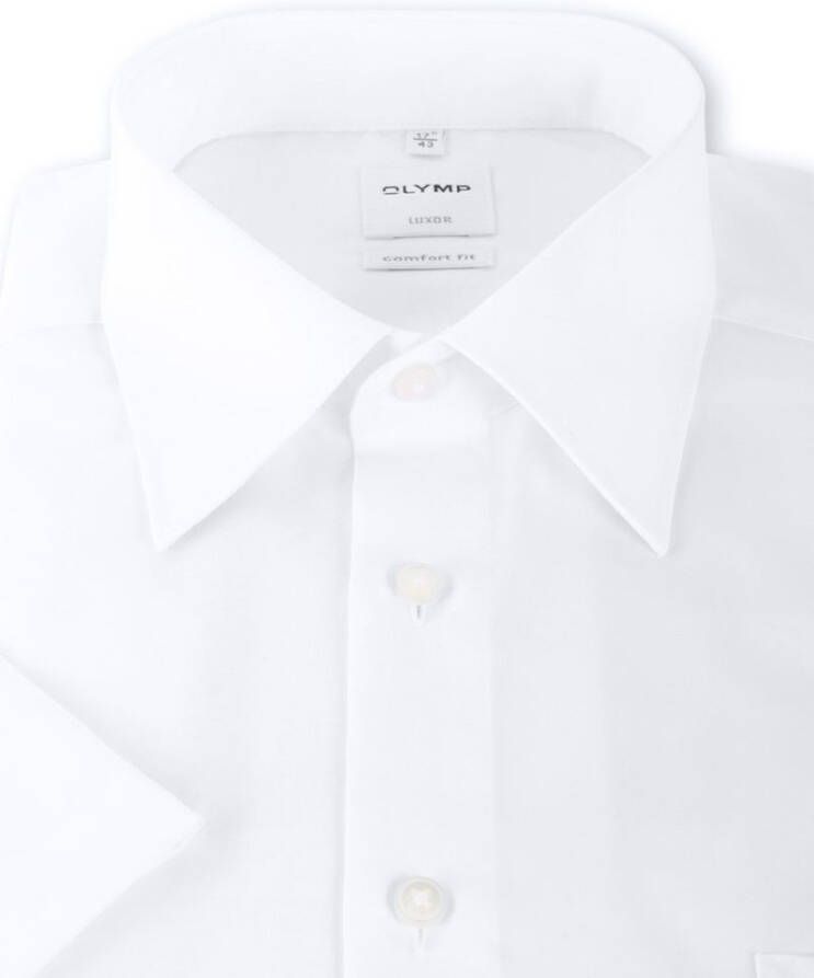 Olymp Luxor Shirt Comfort Fit Wit Korte Mouw