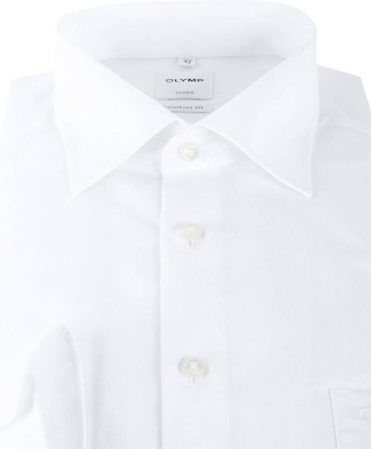 Olymp Luxor Strijkvrij Shirt Comfort Fit Wit