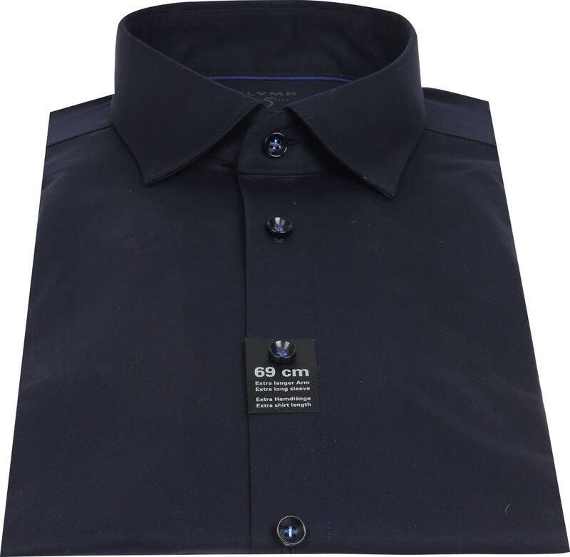 Olymp Lvl 5 Extra LS Overhemd 24 Seven Donkerblauw