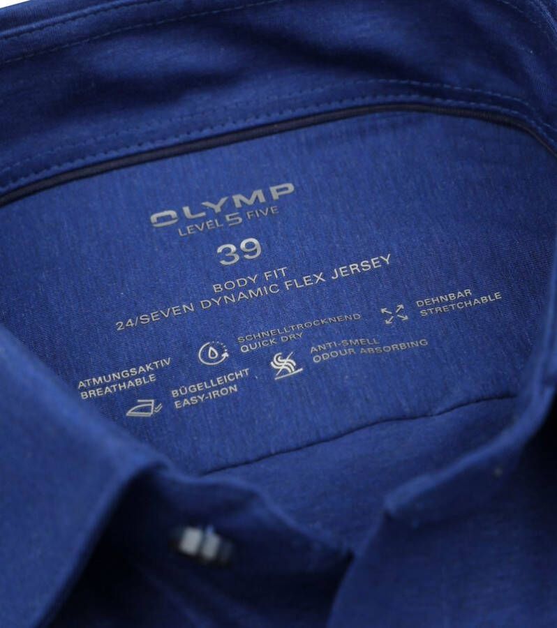 Olymp Short Sleeve Overhemd Lvl 5 Kobaltblauw