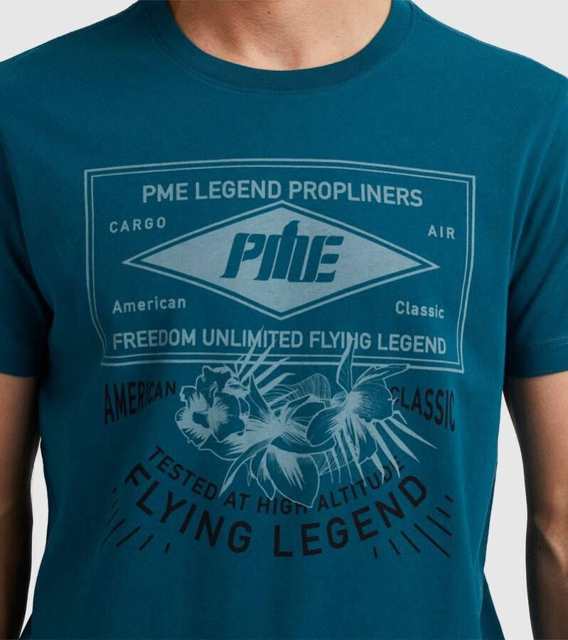 PME Legend Jersey T-Shirt Logo Blauw