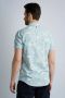 PME Legend Blauwe Casual Overhemd Short Sleeve Shirt Print On Indigo - Thumbnail 6