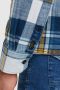 PME Legend geruit slim fit overhemd 290 real indigo - Thumbnail 6