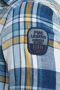 PME Legend geruit slim fit overhemd 290 real indigo - Thumbnail 7