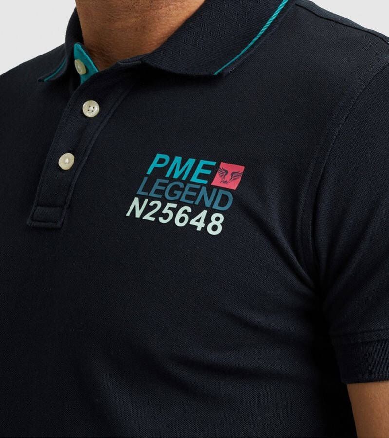 PME Legend Piqué Poloshirt Logo Navy