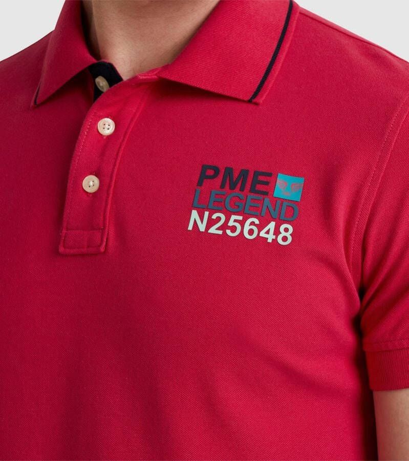 PME Legend Piqué Poloshirt Logo Roze