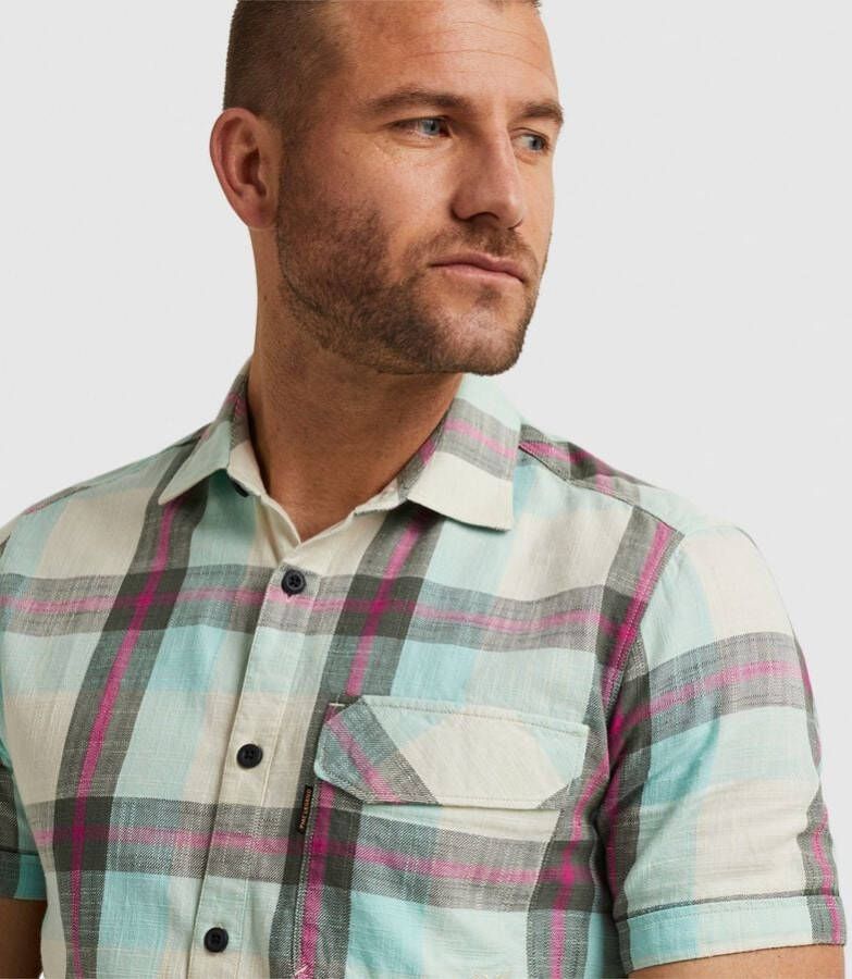 PME Legend Short Sleeve Overhemd Ruiten Multicolour