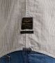 PME LEGEND Heren Overhemden Short Sleeve Shirt Yarn Dyed Stripe Beige - Thumbnail 11