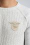 PME Legend R-neck knit sweat combination bone white Beige Heren - Thumbnail 8