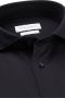 Profuomo gebreid slim fit strijkvrij overhemd zwart - Thumbnail 10